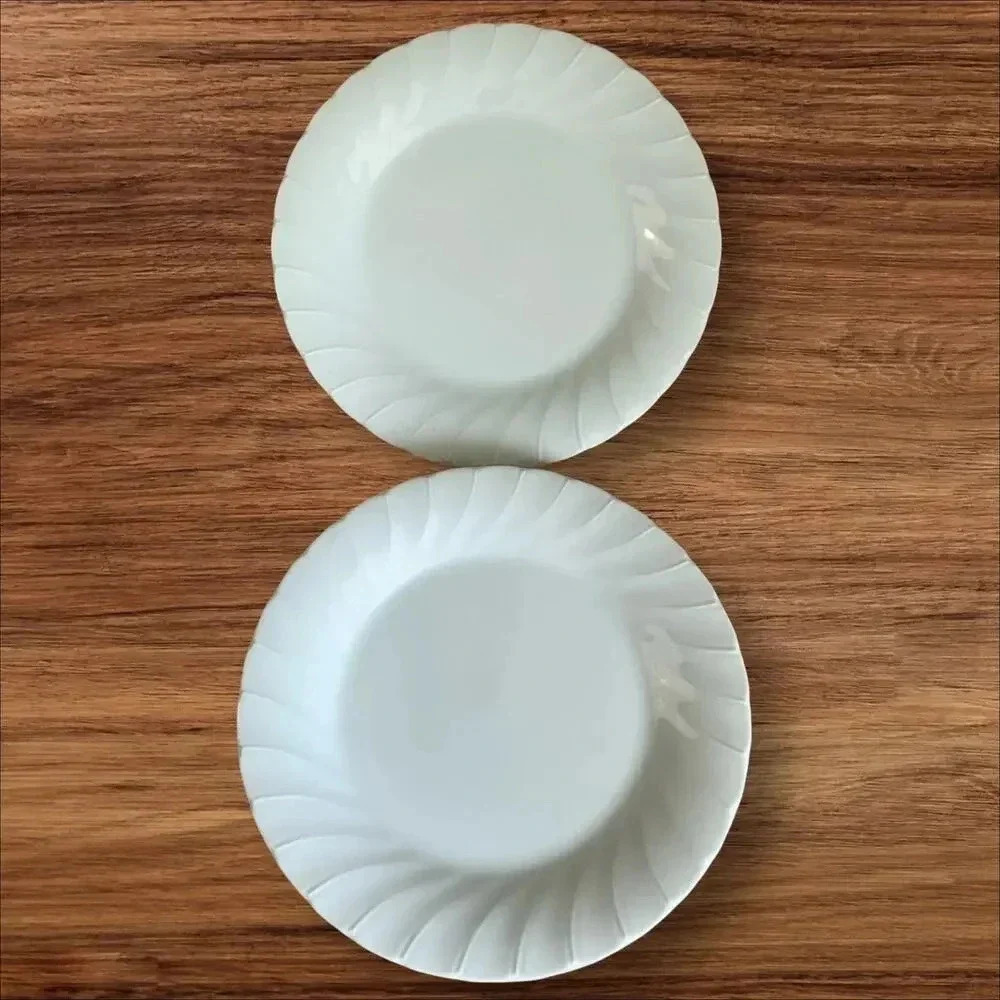 Sheffield Vintage Bone White Porcelain Fine China Dinner Plate 2 Pieces 10.25"
